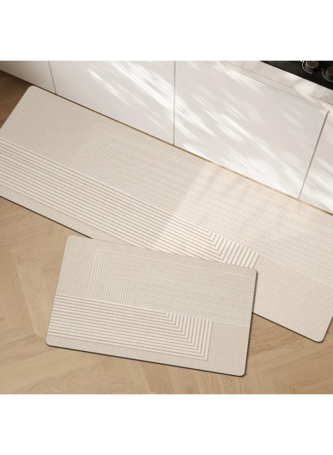 Bluejw Japanese Style Water Absorbent Kitchen Mat Household Two-piece Non-slip Quick-drying Diatom Mud Mat Easy-care Door Mat  - Image 1