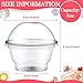 Dingion 200 Set 5oz Clear Plastic Cups Bulk Dessert Disposable Ice Cream Cups with Dome Lids with No Hole Crystal Party Favors for Fruit Ice Cream Cake Cold Drinks Pudding Container - Image 4