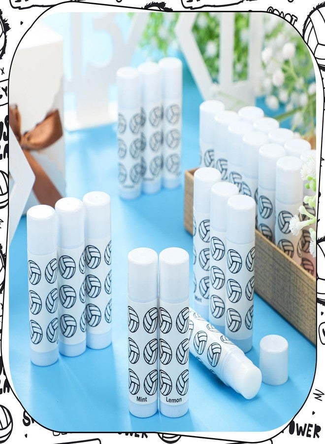 Suttmin 24 Pcs Lip Balm Team Gifts Party Favors - Volleyball Lip Balm Gift for Team Party Guest Supplies (White) - Image 4
