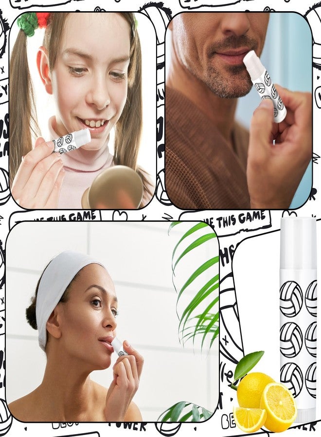 Suttmin 24 Pcs Lip Balm Team Gifts Party Favors - Volleyball Lip Balm Gift for Team Party Guest Supplies (White) - Image 5