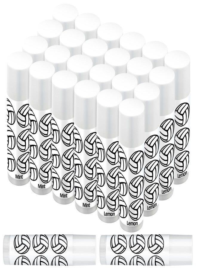 Suttmin 24 Pcs Lip Balm Team Gifts Party Favors - Volleyball Lip Balm Gift for Team Party Guest Supplies (White) - Image 1