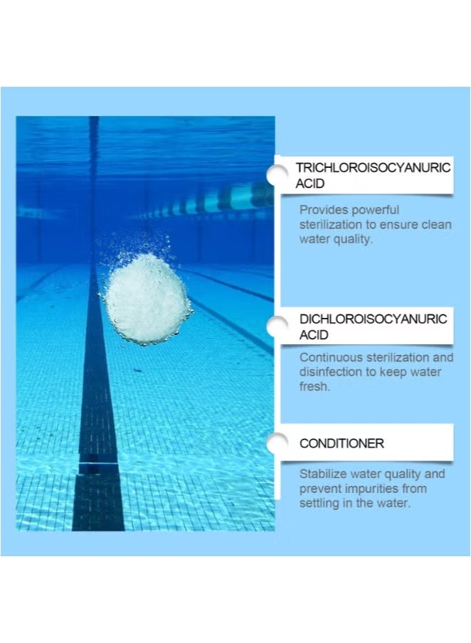 MOONSPRY 2-PACKS Chlorine Tablets for Swimming Pool and Spas, Slow-Dissolving Long-Lasting Individually Wrapped Chlorine Tabs 100g*2 - Image 4