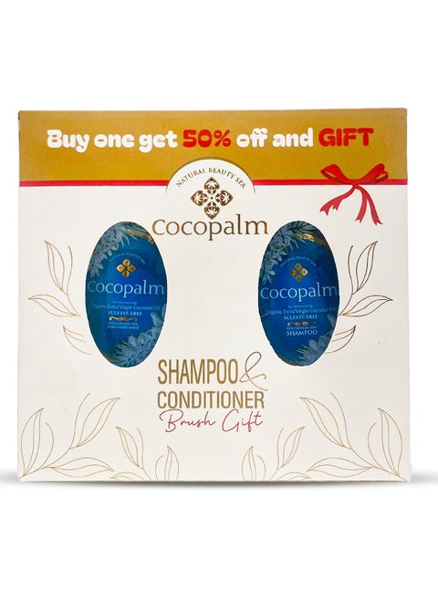 Cocopalm Shampoo and Conditioner Polynisian Shampoo and Conditioner Bundle+Brush 960 Millilitre