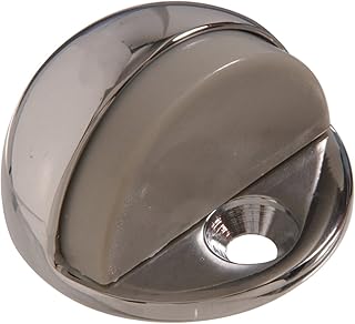 Hardware Essentials Hillman  852968 Low Dome Floor Door Stops Chrome 1/4"-3/4" Clearance - Image 1