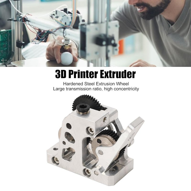 ترس تخفيض معدني فولاذي مقوى بالفضة لطارد البثق مقاوم للاهتراء بديل لمحرك الطابعة ثلاثية الأبعاد - Image 4