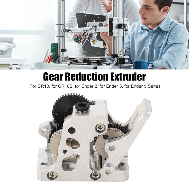 ترس تخفيض معدني فولاذي مقوى بالفضة لطارد البثق مقاوم للاهتراء بديل لمحرك الطابعة ثلاثية الأبعاد - Image 3