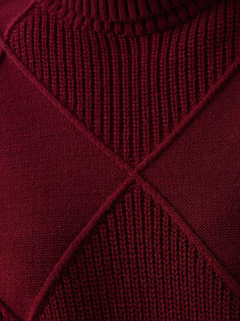 LUCCI Textured Turtleneck Sweater