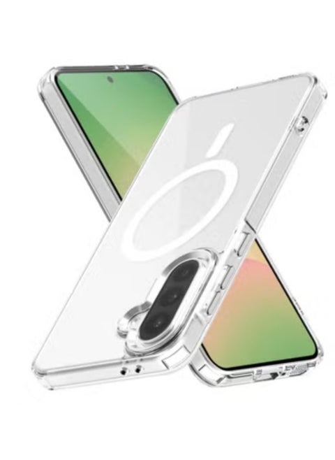 جراب Samsung Galaxy A56، جراب Samsung A56 المغناطيسي MagSafe، جراب هاتف شفاف رفيع مقاوم للصدمات ومضاد للخدش لهاتف Samsung Galaxy A56، شفاف