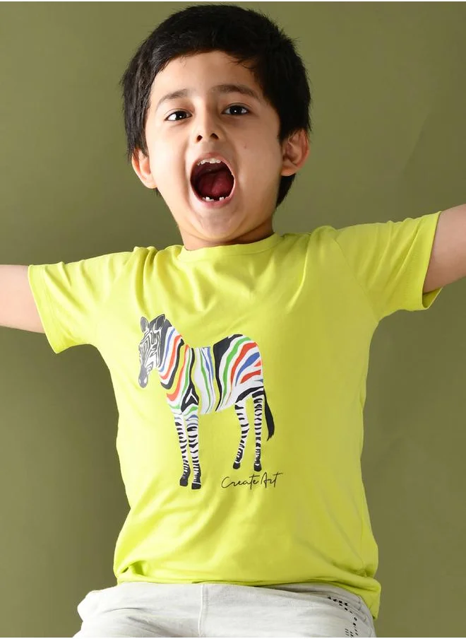 Anthrilo Zebra Graphic Print T-Shirt by Styli