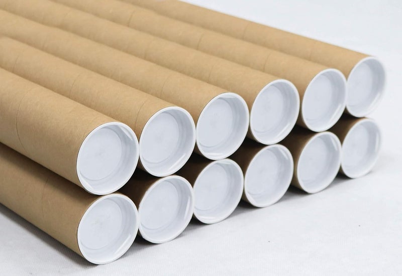 MagicWater Supply Mailing Tube - 2 in x 12 in - Kraft - 12 Pack - for Shipping and Storage of Posters, Arts, Crafts, and Documents - Image 1