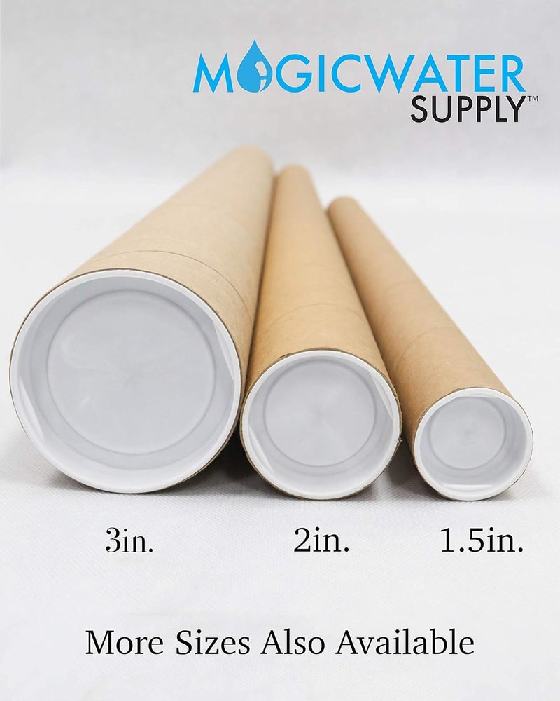 MagicWater Supply Mailing Tube - 2 in x 12 in - Kraft - 12 Pack - for Shipping and Storage of Posters, Arts, Crafts, and Documents - Image 3