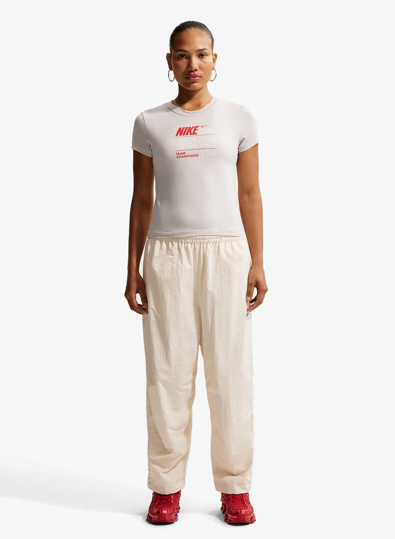 Nike Nsw Chill Knitted Mid Cropped Verbiage T-Shirt - Image 1