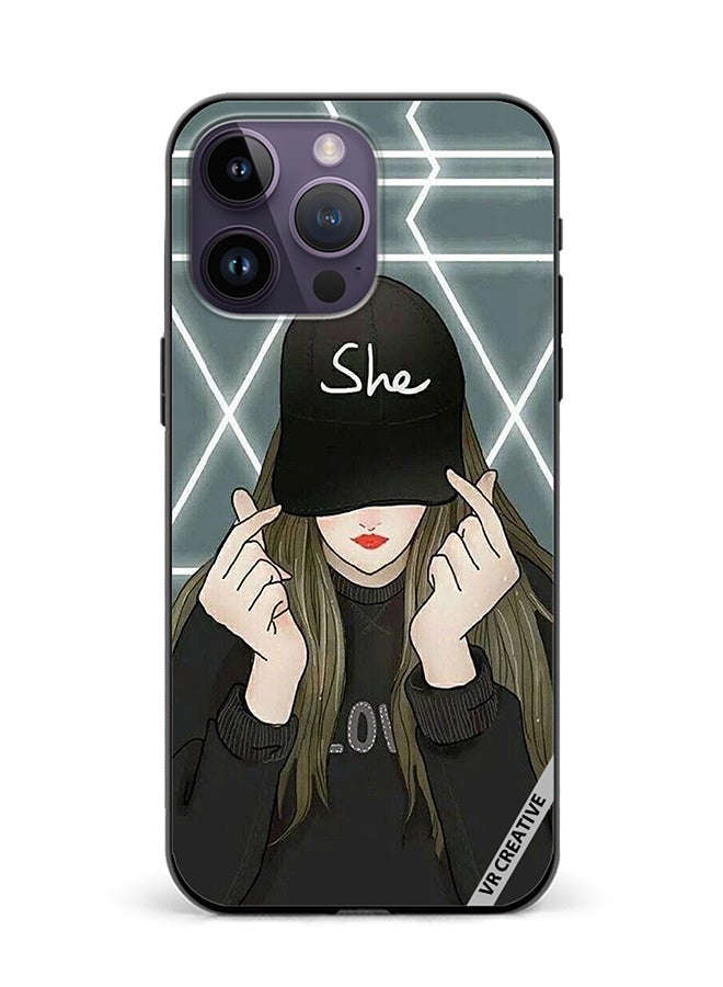 Protective Case Cover For Apple iPhone 16 Pro Max She On Cap Design Multicolour