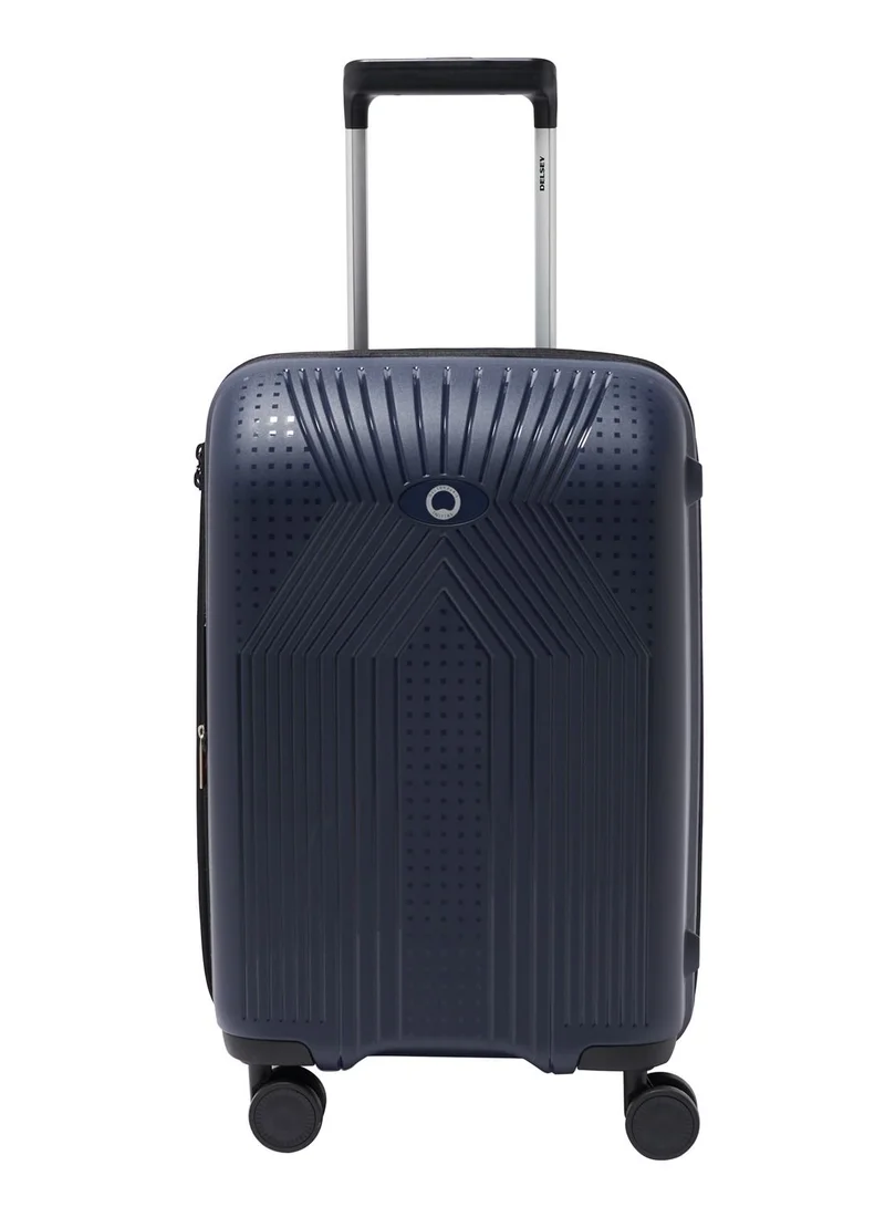 DELSEY Paris Ordener 2.0 55cm Hardcase 4 Double Wheel Expandable Cabin Luggage Trolley Blue