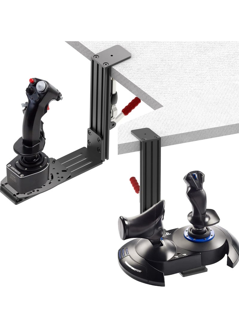2 Set Desk Mount for Flight Sim Game Joystick, Throttle, Hotas system with Logitech X56, X52, Thrustmaster T-Flight Hotas/T.16000M/TCA/Warthog 10C&Throttle/Winwing Orion 1&2/VKB/VPC Joystick  - Image 4