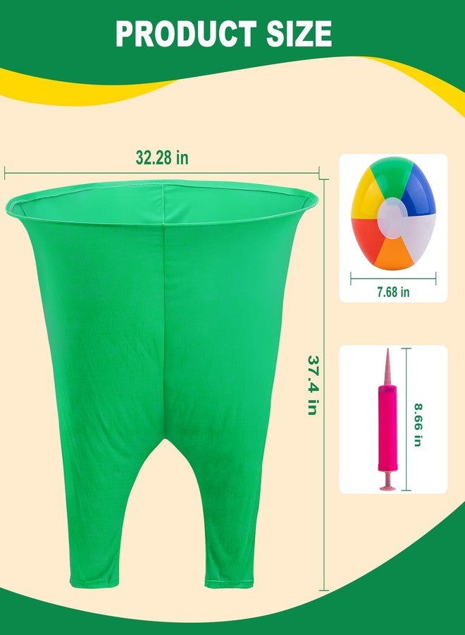 Qrooper Granny Pants Yard Game Sets, Oversized Granny Pants Outdoor Game, 2PCS Granny Pants Family Outdoor Games with 10 Balls+1 Pump for Kids and Adults, Backyard Parties and Field Day(Green+Blue) - Image 3