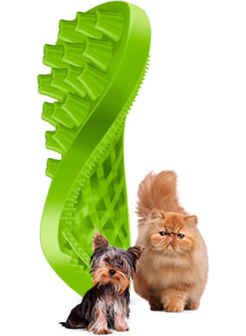 PETME Pet + Me Multi-Functional Grooming Brush for Long Hair Cat, Green - Image 2