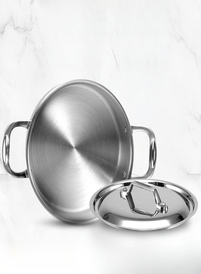 PLUMM GET PLUMM Triply Casserole 3.75 LTR Big Size 22CM | Cook & Serve Casserole for Roti Hot Case | Steel Hot Box Set with Lid | Hot Pot, Food Grade Casseroles for Cooking Rice-Gravy-Curry, Hot & Cold - Image 2