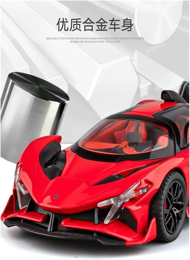 FEXXA 1:24 Scale Apo llo Project EVO Die-Cast Metal Car with Sport car Openable Doors Light and Sound,Pull Back Function Indoor Outdoor Toy for Kids - Image 5