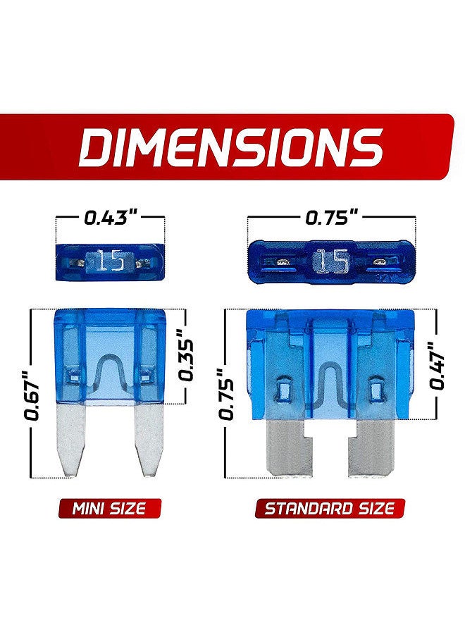 Generic - 1000pcs Car Blade Fuse Assortment Assorted Kit Mini Standard Size Blade Set Auto Truck Automotive Fuse With Storage Box - Image 1