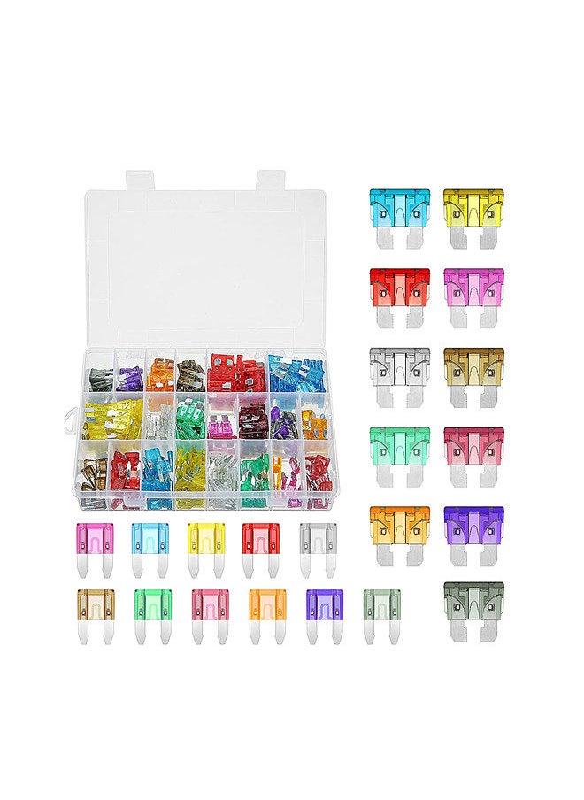 Generic - 1000pcs Car Blade Fuse Assortment Assorted Kit Mini Standard Size Blade Set Auto Truck Automotive Fuse With Storage Box - Image 1