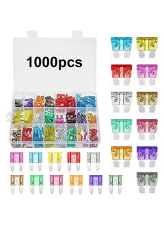 1000pcs Car Blade Fuse Assortment Assorted Kit Mini Standard Size Blade Set Auto Truck Automotive Fuse With Storage Box