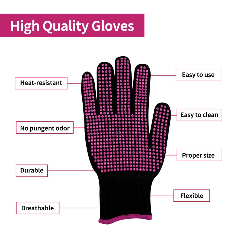 HTVRONT Heat Resistant Gloves for Sublimation - 2Pcs Heat Gloves for Sublimation with Silicone Bumps, Heat Resistant Work Gloves for Women, Universal Fit Size 9.44 * 5.9in - Image 4