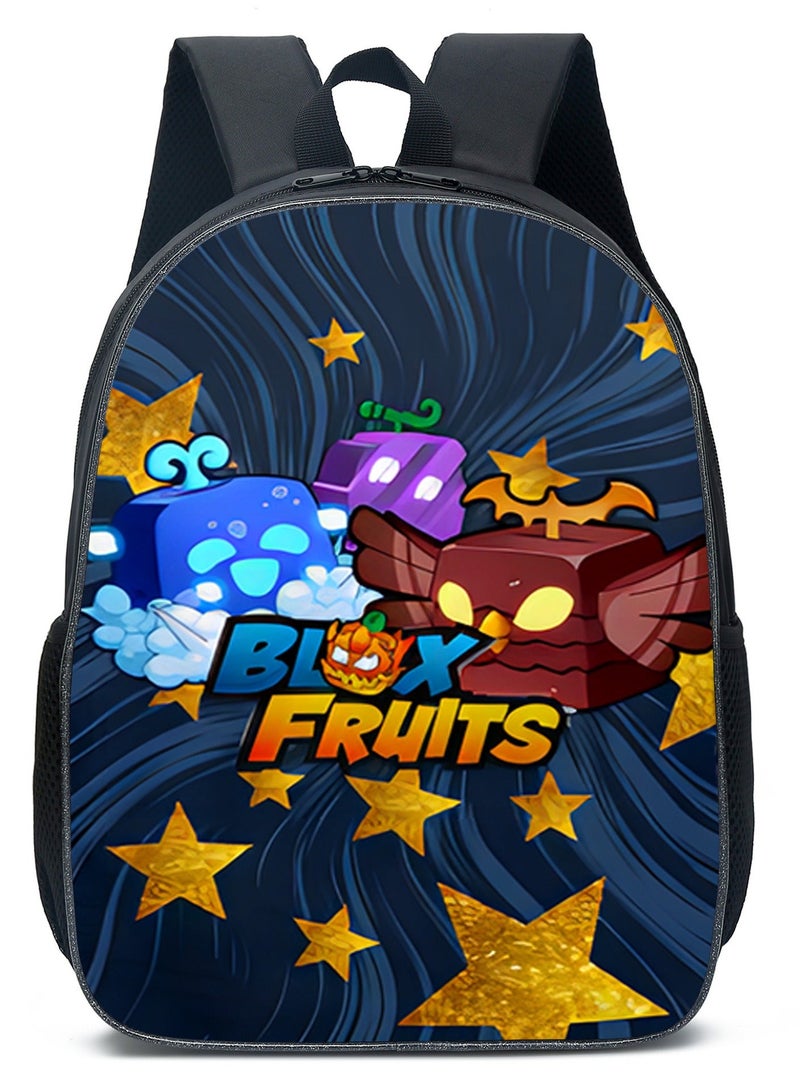 Blox Fruits Cartoon Backpack Student School Bag