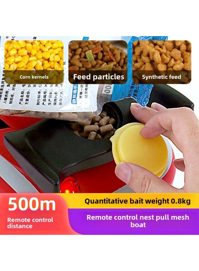 Remote Control Nesting Boat For Long-distance Fishing, Automatic Bait Casting, One-key Decoupling, No Capsizing, Battery Changing, Fishing Net Pulling Boat-Color:Red (European Standard Charger)  - Image 5