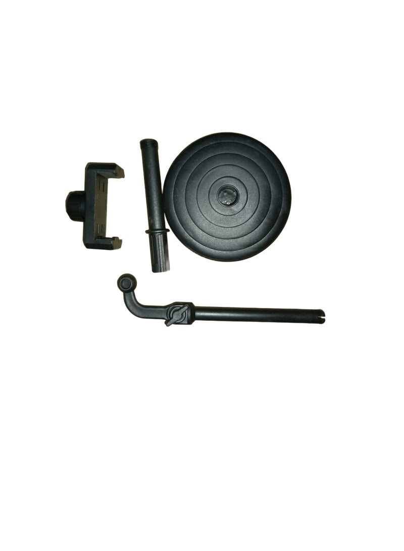 A stable mobile phone holder on a sturdy metal stand, suitable for photography, live streaming, meetings, presentations, and office use. It features high stability, a strong base, and convenient height adjustment. - Image 2