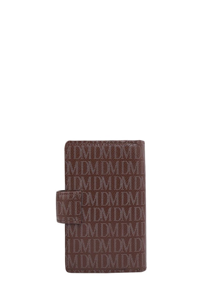 Da Milano Leather Mini Zip Wallet for Women - Brown (10014D) - Image 5