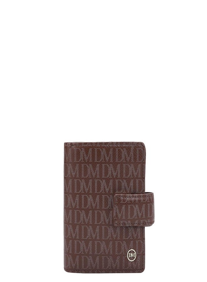Da Milano Leather Mini Zip Wallet for Women - Brown (10014D) - Image 1