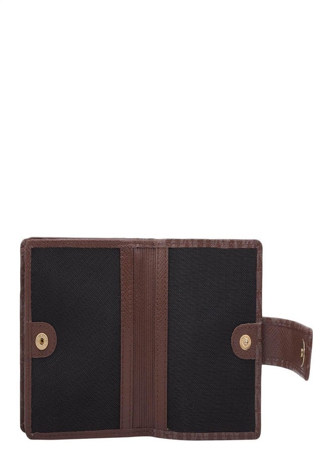 Da Milano Leather Mini Zip Wallet for Women - Brown (10014D) - Image 4