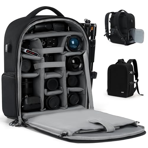 CADeN Camera Backpack Extra Large DSLR Camera Bag with 17 Laptop Compartment Waterproof Rain Cover Professional Travel Hiking Camera Backpack Bag - Image 1