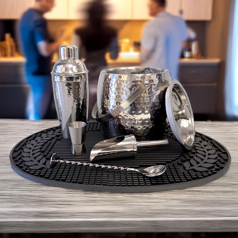 BREKX دلو ثلج معزول سعة 3QT من BREKX للحفلات مع غطاء ومغرفة - دلو نبيذ مبرد آيسبرغ لبار الكوكتيل، دلو معدني مع غطاء، غير متعرق - Image 4
