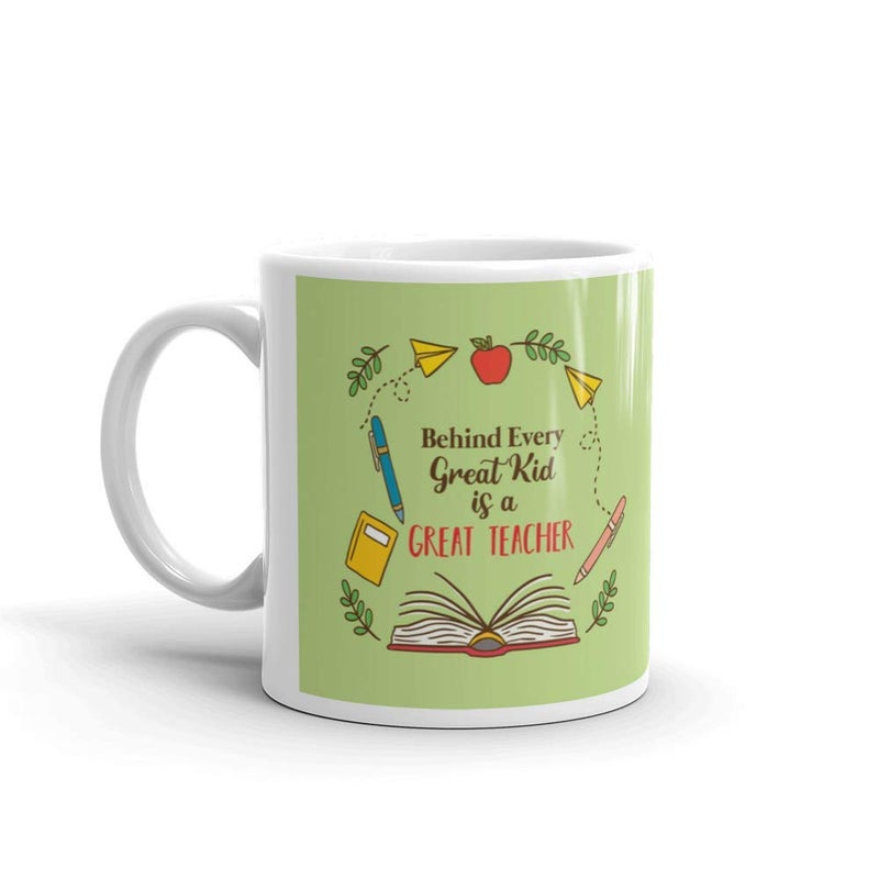 Gifts Bucket دلو الهدايا هدية عيد الميلاد للمعلم وراء كل طفل عظيم معلم عظيم كوب قهوة مع جائزة كأس مجموعة من 2 هدايا يوم المعلم للسيد أو السيدة من الطالب - Image 2
