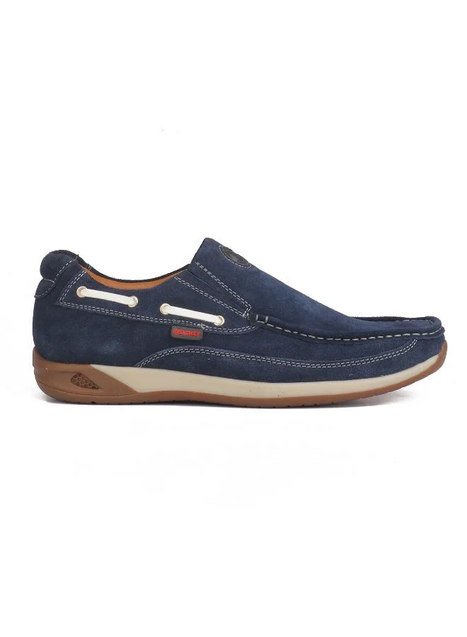 Red Chief Blue Leather Slip On Casual Sneaker Shoe - Rc3504 002