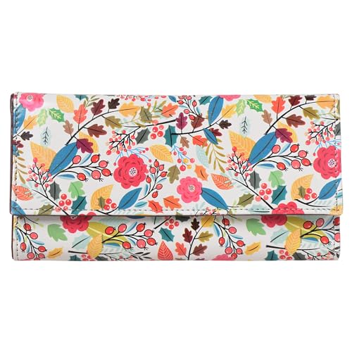 ShopMantra Wallet for Women's | Women's Wallet |Clutch |Vegan Leather | Holds Upto 6 Cards | 2 Notes and 1 Coin Compartment | Magnetic Closure | White - Image 1