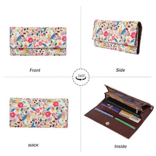 ShopMantra Wallet for Women's | Women's Wallet |Clutch |Vegan Leather | Holds Upto 6 Cards | 2 Notes and 1 Coin Compartment | Magnetic Closure | White - Image 4