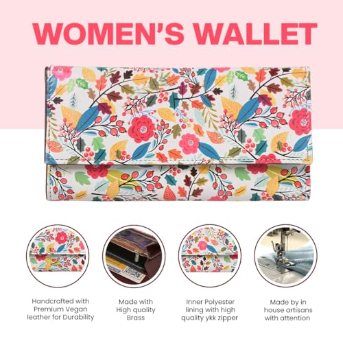 ShopMantra Wallet for Women's | Women's Wallet |Clutch |Vegan Leather | Holds Upto 6 Cards | 2 Notes and 1 Coin Compartment | Magnetic Closure | White - Image 3