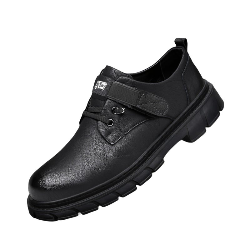 Mens Casual Non-Slip Durable Walking Driving Shoes Handmade black cloth shoes - Image 5