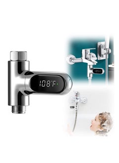 Shower Thermometer Faucet Shower Kit LED Display Instant Read Supports Celsius and Fahrenheit Suitable 360°Rotating Screen for Baby Self-Shower Kids Kitchen Faucet