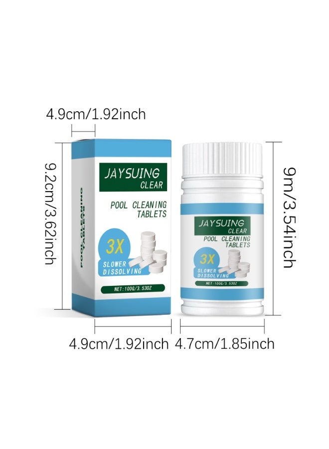 Jaysuing Jaysuing swimming pool effervescent tablets, swimming pool cleaning instant effervescent chlorine tablets, swimming pool chlorine tablets, swimming pool water treatment tablets 100g - Image 4