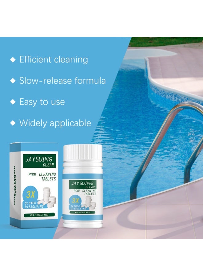 Jaysuing Jaysuing swimming pool effervescent tablets, swimming pool cleaning instant effervescent chlorine tablets, swimming pool chlorine tablets, swimming pool water treatment tablets 100g - Image 5