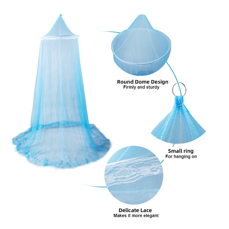 أغطية سرير عالمية كـ قبة لشبكة مكافحة البعوض مع ربط للاستخدام على سرير من أحادي إلى كبير، والحمامات المريحة، والأسرّة للأطفال، للاستخدام خارجي وداخلي - Image 5