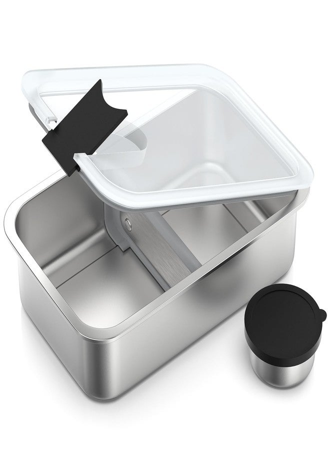 Bakpoco Stainless Steel Bento Lunch Box for Adult, 42oz Leak-Proof Lunch Box Containers, Microwave-Safe, with Adjustable Divider, Convenient Metal Lunchbox for Work, Travel - Image 1