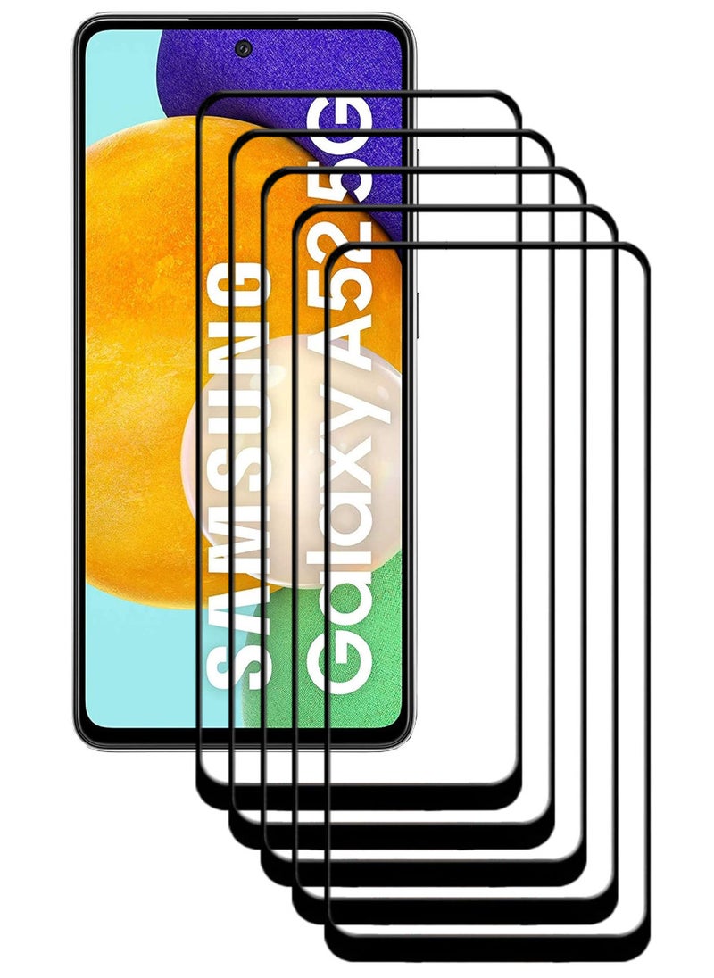 ACLIX 5 Pieces Antistatic ESD Dustproof Premium Quality High Definition Tempered Glass Screen Protector Designed For Samsung Galaxy A52 5G - Image 1