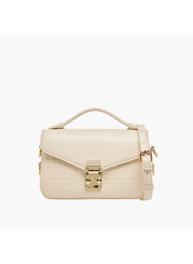فلورا بيلا من شو إكسبرس Women Monogram Embossed Crossbody Bag with Detachable Strap