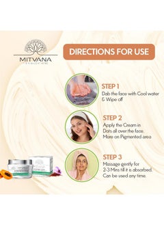 MITVANA Anti Blemish Cream With Papaya Saffron & Manjistha| Removes Acne Marks, Pigmentation & Under Eye Dark Circle 50 G  - Image 3