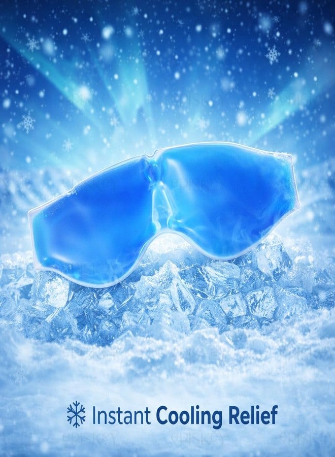 Episkey Cooling Gel Eye Mask with Ice Pad for Sleeping, Pain Relief & Dark Circles for Men & Women, Blue,Pack of 1 - Image 2